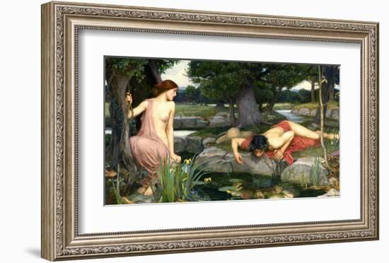 Echo and Narcissus, 1903-John William Waterhouse-Framed Art Print