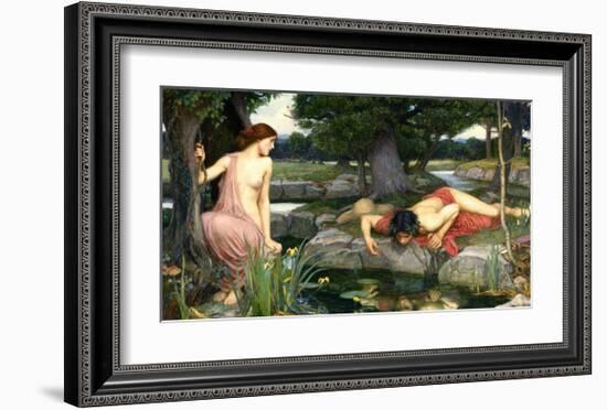 Echo and Narcissus, 1903-John William Waterhouse-Framed Art Print