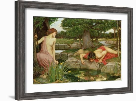 Echo and Narcissus, 1903-John William Waterhouse-Framed Giclee Print