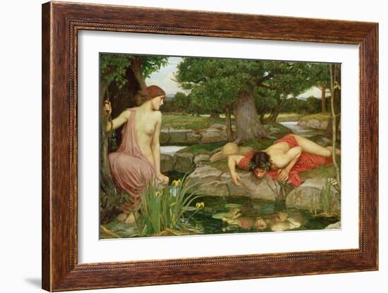 Echo and Narcissus, 1903-John William Waterhouse-Framed Giclee Print