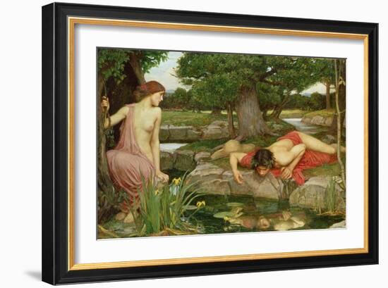 Echo and Narcissus, 1903-John William Waterhouse-Framed Giclee Print