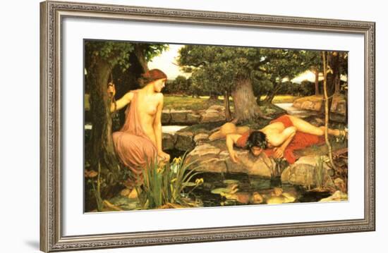 Echo and Narcissus, c.1903-John William Waterhouse-Framed Art Print