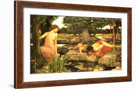 Echo and Narcissus, c.1903-John William Waterhouse-Framed Art Print