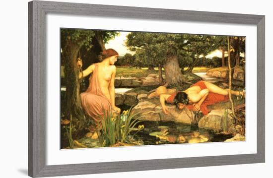 Echo and Narcissus, c.1903-John William Waterhouse-Framed Art Print