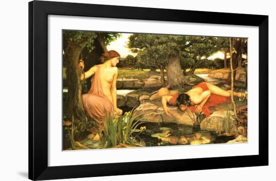 Echo and Narcissus, c.1903-John William Waterhouse-Framed Art Print