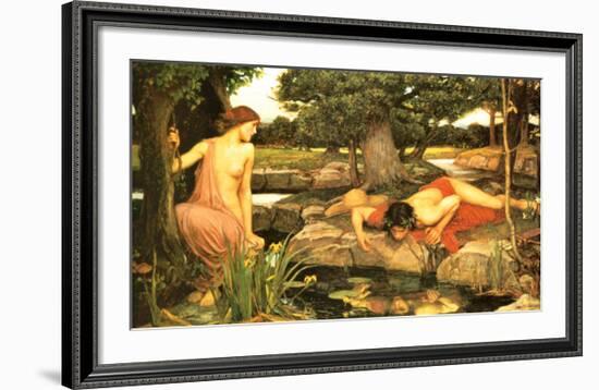 Echo and Narcissus, c.1903-John William Waterhouse-Framed Art Print