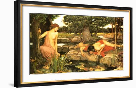 Echo and Narcissus, c.1903-John William Waterhouse-Framed Art Print