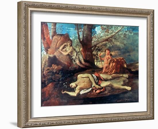 Echo And Narcissus-Nicolas Poussin-Framed Giclee Print