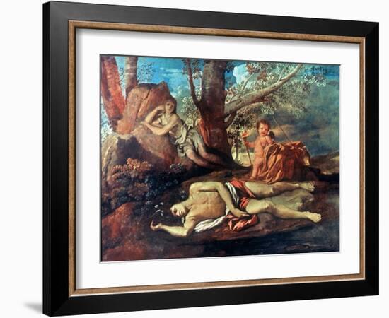 Echo And Narcissus-Nicolas Poussin-Framed Giclee Print