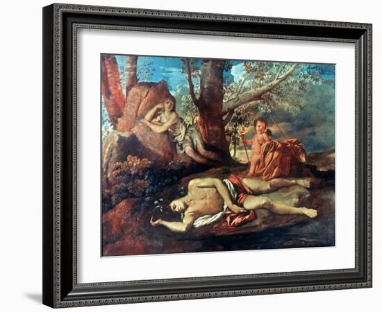 Echo And Narcissus-Nicolas Poussin-Framed Giclee Print