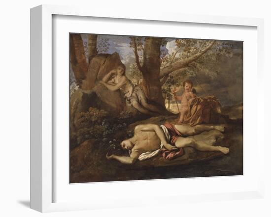 Echo et Narcisse-Nicolas Poussin-Framed Giclee Print