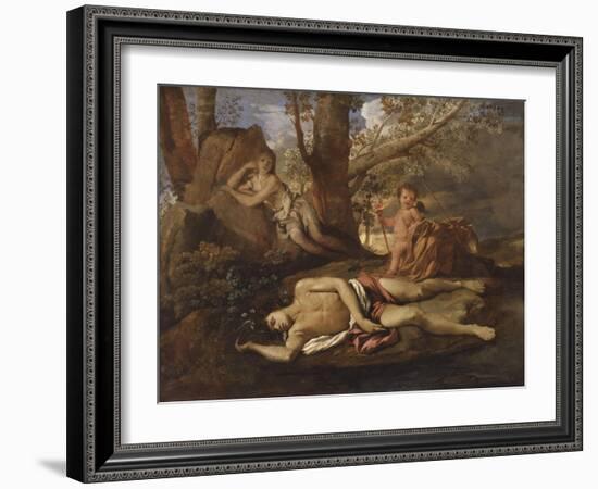 Echo et Narcisse-Nicolas Poussin-Framed Giclee Print