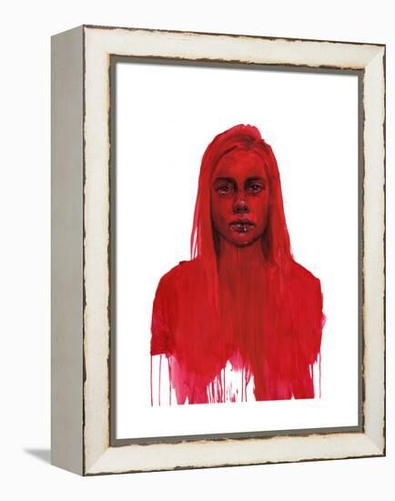 Echo From The Deep Red Within-Agnes Cecile-Framed Stretched Canvas