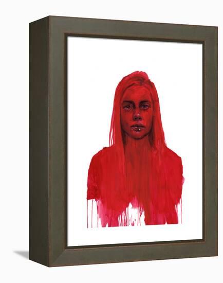 Echo From The Deep Red Within-Agnes Cecile-Framed Stretched Canvas