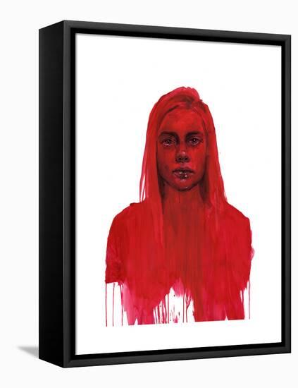 Echo From The Deep Red Within-Agnes Cecile-Framed Stretched Canvas