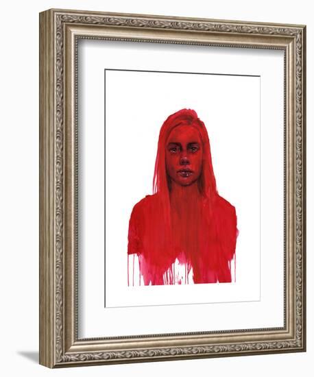 Echo From The Deep Red Within-Agnes Cecile-Framed Art Print