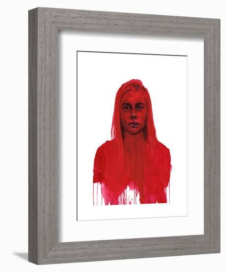 Echo From The Deep Red Within-Agnes Cecile-Framed Art Print