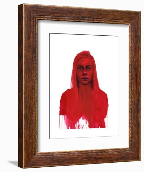 Echo From The Deep Red Within-Agnes Cecile-Framed Art Print