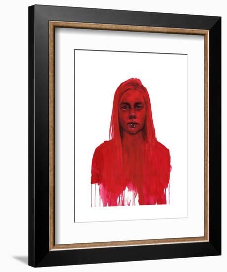 Echo From The Deep Red Within-Agnes Cecile-Framed Art Print