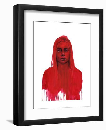 Echo From The Deep Red Within-Agnes Cecile-Framed Art Print