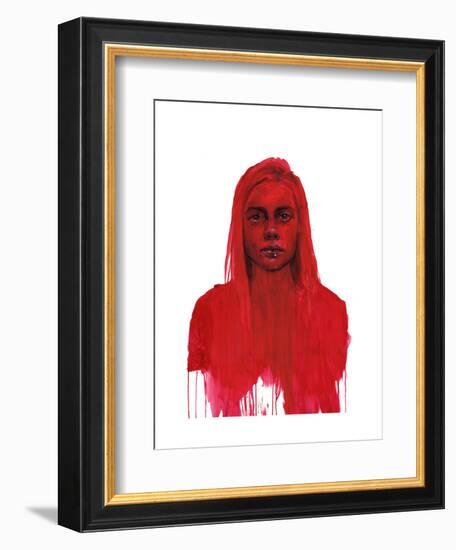 Echo From The Deep Red Within-Agnes Cecile-Framed Art Print