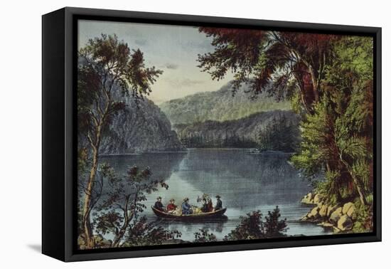 Echo Lake White Mountains-Currier & Ives-Framed Premier Image Canvas