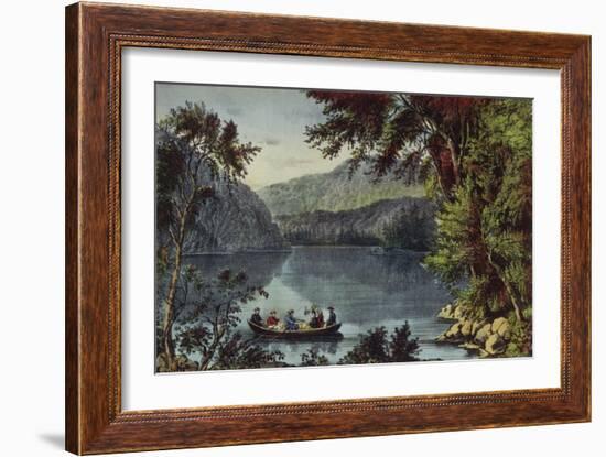 Echo Lake White Mountains-Currier & Ives-Framed Giclee Print