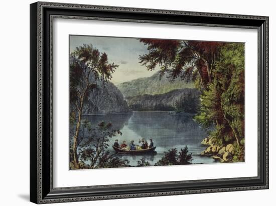 Echo Lake White Mountains-Currier & Ives-Framed Giclee Print