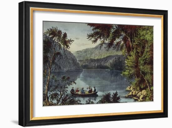 Echo Lake White Mountains-Currier & Ives-Framed Giclee Print