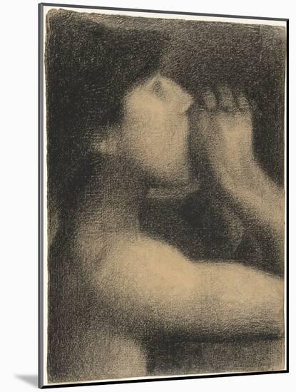 Echo, Study for ' Bathers at Asnieres', 1883-4-Georges Seurat-Mounted Giclee Print