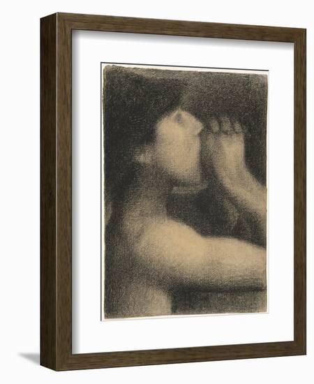 Echo, Study for ' Bathers at Asnieres', 1883-4-Georges Seurat-Framed Giclee Print