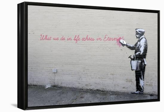 Echoes-Banksy-Framed Premier Image Canvas