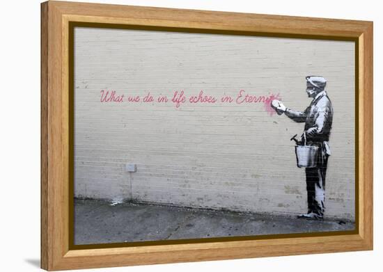 Echoes-Banksy-Framed Premier Image Canvas