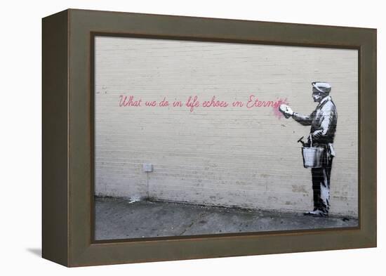 Echoes-Banksy-Framed Premier Image Canvas