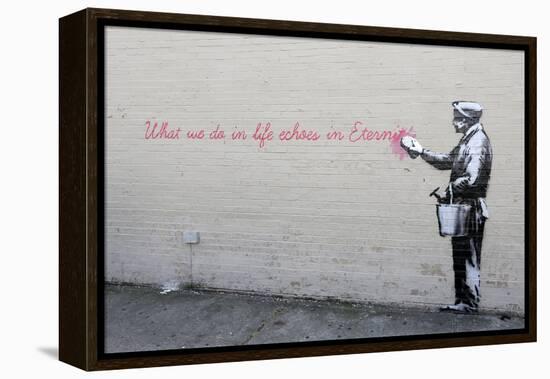 Echoes-Banksy-Framed Premier Image Canvas