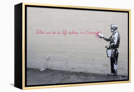 Echoes-Banksy-Framed Premier Image Canvas