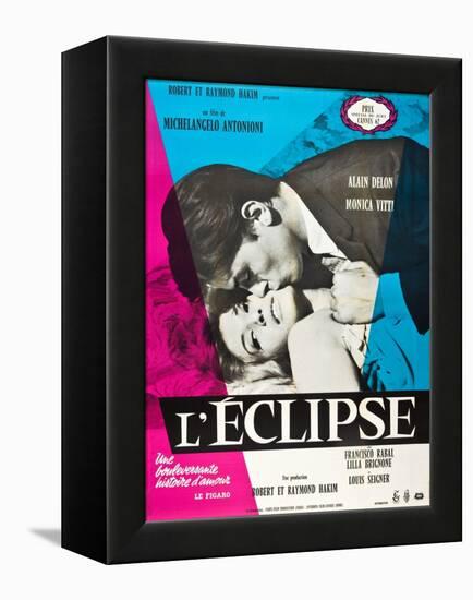 Eclipse, (aka L'Eclisse), Alain Delon, Monica Vitti on French Poster Art, 1962-null-Framed Stretched Canvas