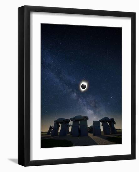 Eclipse at Carhenge-Dale O’Dell-Framed Photographic Print