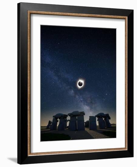 Eclipse at Carhenge-Dale O’Dell-Framed Photographic Print