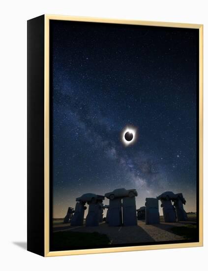 Eclipse at Carhenge-Dale O’Dell-Framed Premier Image Canvas