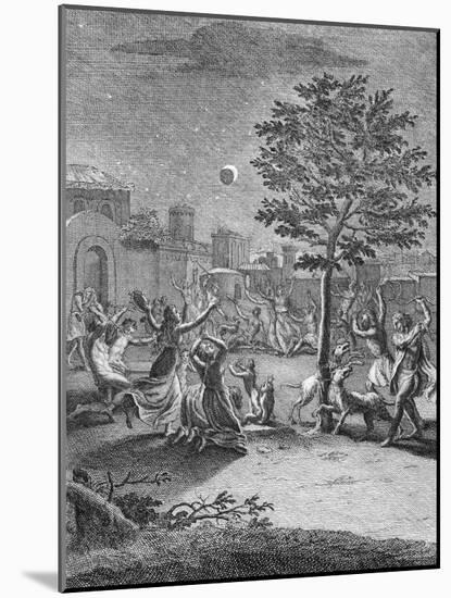 Eclipse of the Moon, from 'Voyage Historique De L'Amerique Meridionale', Pub. 1752-Jorge Juan y Santacilia-Mounted Giclee Print