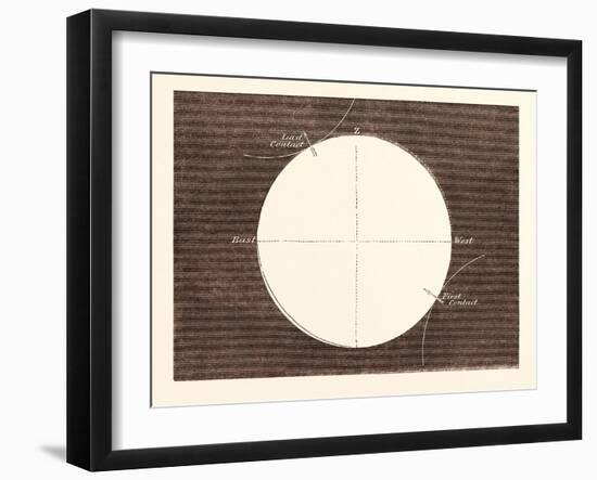 Eclipse of the Sun, March 15, 1858-null-Framed Giclee Print