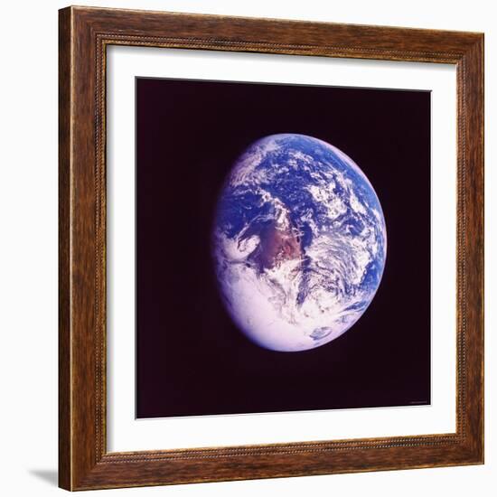 Eclipsed Earth Taken by Apollo 17 as It Traveled Toward Moon on NASA Lunar Landing Mission-null-Framed Photographic Print