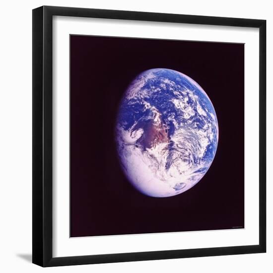 Eclipsed Earth Taken by Apollo 17 as It Traveled Toward Moon on NASA Lunar Landing Mission-null-Framed Photographic Print