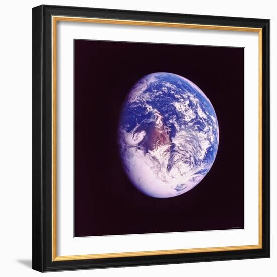 Eclipsed Earth Taken by Apollo 17 as It Traveled Toward Moon on NASA Lunar Landing Mission-null-Framed Photographic Print