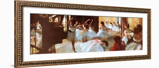 Ecole de Danse (detail)-Edgar Degas-Framed Art Print