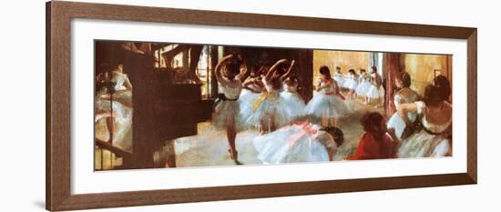 Ecole de Danse (detail)-Edgar Degas-Framed Art Print