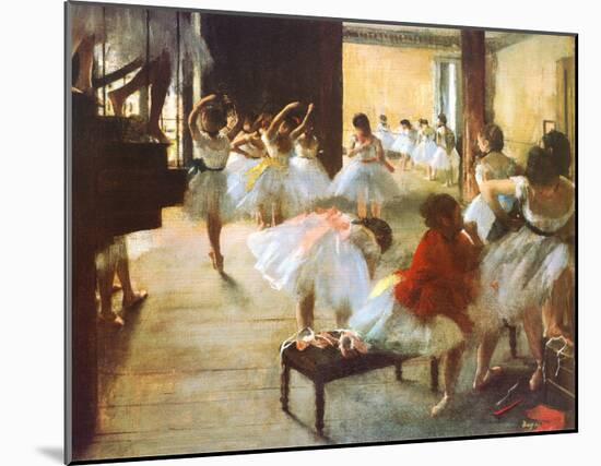Ecole de Danse-Edgar Degas-Mounted Art Print