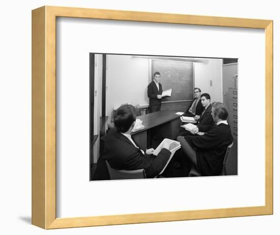 Economics Tutorial, Sheffield University, Sheffield, South Yorkshire, 1967-Michael Walters-Framed Photographic Print