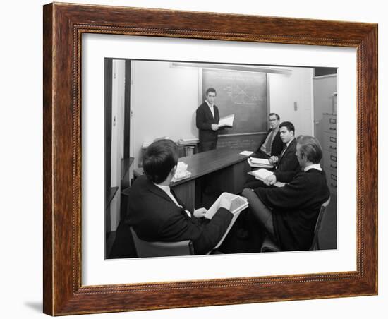 Economics Tutorial, Sheffield University, Sheffield, South Yorkshire, 1967-Michael Walters-Framed Photographic Print